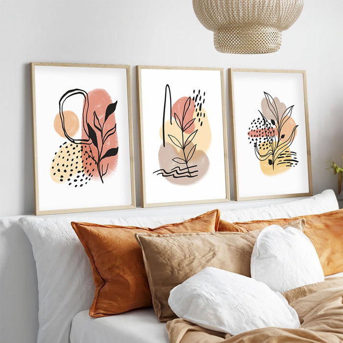 Wallity Huhu226 - Set de 3 Cuadros Decorativos 30 x 40 cm Wallity Huhu226 - Set de 3 Cuadros Decorativos 30 x 40 cm